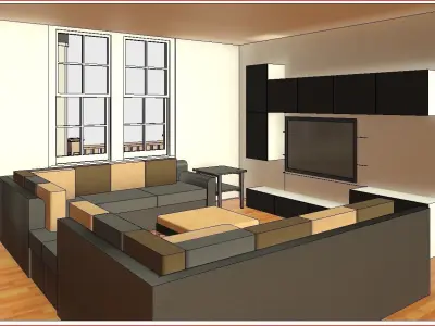 3 Bedroom House Model 3D model