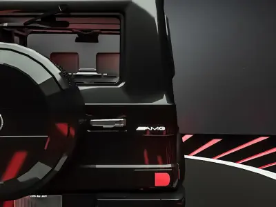 MERCEDES G-CLASS BLACK Low-poly 3D model