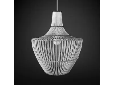 Arwen Wicker Pendant Light CB2 3D model