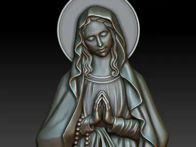Our Lady of Lourdes 3D print model