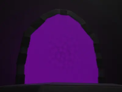 Portal Purple Free low-poly 3D model