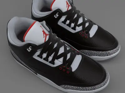 Air Jordan 3 Retro PBR 3D model