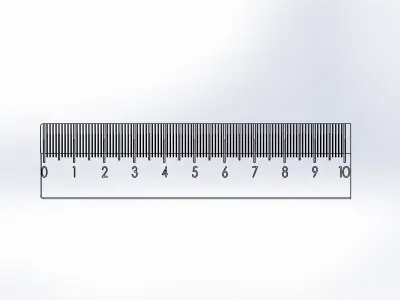 Ruler10 cm 3D print model