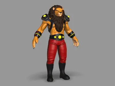 Mutant Lion Low-poly 3D model