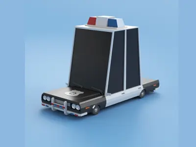 CARTOON CAR 1 Low-poly 3D model