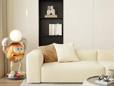 Modern residential indoor 3D model