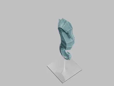 Sea Horse Decoration 3D model