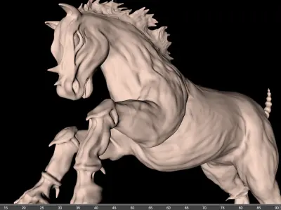 Fantasy Horse - detailed 3D model