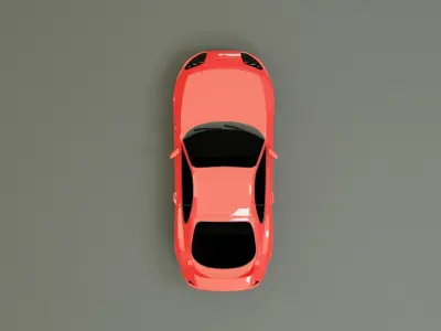 TOYOTA SUPRA - Red Metallic 3D model