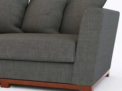 portland modern sofa 3D model
