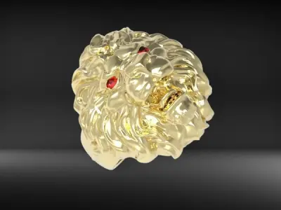 Lion Ring  US RING SIZE 11  3D print model