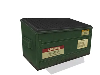 Garbage Container Low-poly 3D model