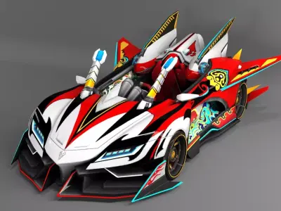 SuperCar Jinghong 3d Model QQ Speed 3D model