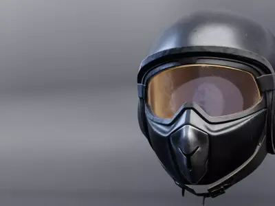 Helmet Metal Variant Low-poly 3D model