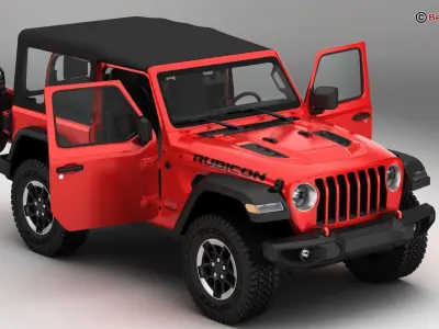 Jeep Wrangler Rubicon 2 Door 2018 3D model