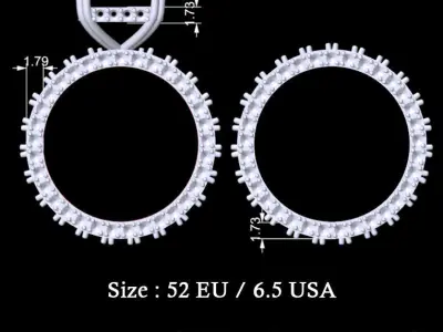 Ring and Back Ring infinity Free 3D print model