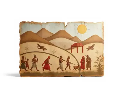 Ancient Mural Art model pack Low-poly 3D model