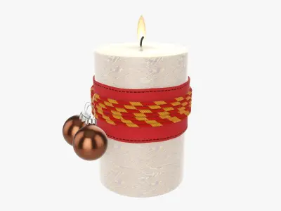  Candle Christmas DIY 01 3D model