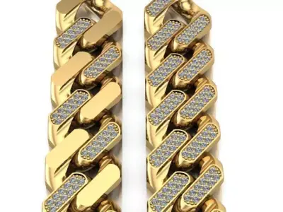 cuban Chain bracelet just stl 3D model