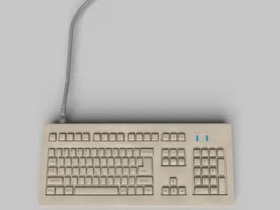 Keyboard computer Free low-poly 3D model