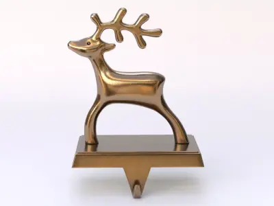 Reindeer Christmas Stocking Hanger 3D model