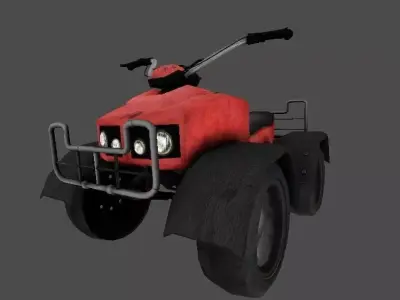 Quad Bike Low-poly 3D model