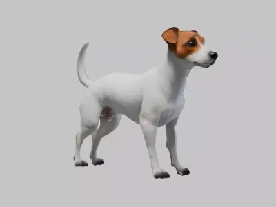 Terrier Dog Low-poly 3D model