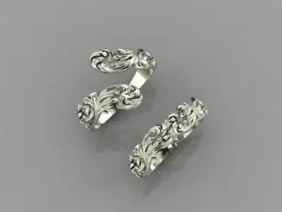 Couple Rings 3D print model