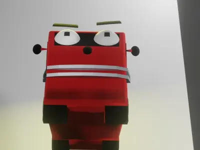 Happy Van Free low-poly 3D model