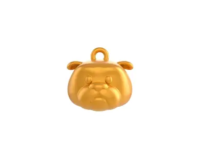 Print001 Bulldog Head Pendant 3D print model