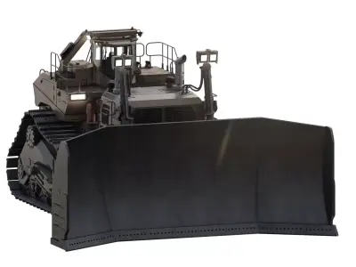 Hydraulic crawler buldozer 3D model