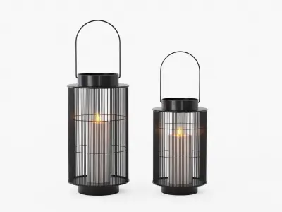 lantern02 two lanterns 3D model