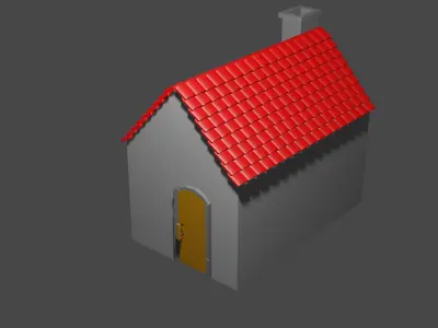Domik house with roof Free 3D model