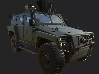 Military car COBRA 2 COBRA2 turkish Low-poly 3D model