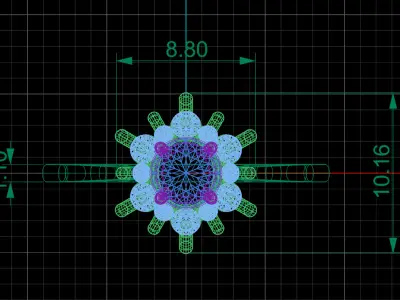 diamond anturage ring Free 3D print model