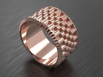 Wedding ring width 12 mm 3D print model