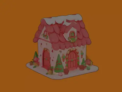 Candy House Low-poly 3D model