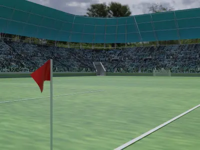 Soccer Stadium - Soccer Fans Low-poly 3D model buy