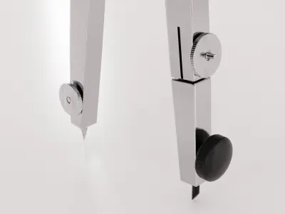 Compass metal 3D model