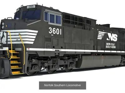 Norfolk Southern Freight Train 3D Model Collection
