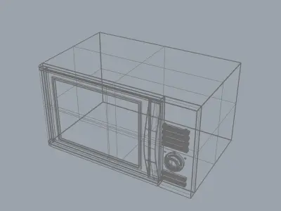 Black Microwave Free 3D model