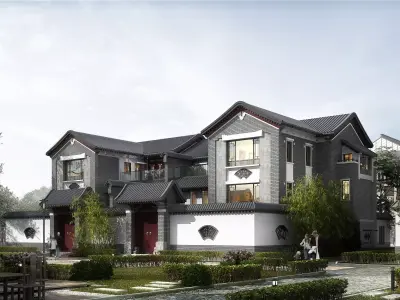 3D model of 2022 luxury fashion villa exterior 51 3D model