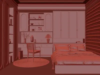  Bedroom interior 111 3D model