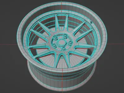 XT-206R - Wheels - Game Ready Low-poly 3D model