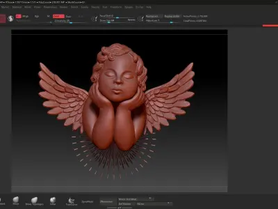 cupid baby angel statue  3D model
