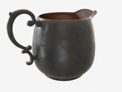 Old Metal Creamer 3D model