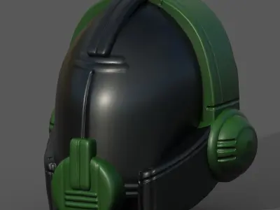 Helmet plastic mask protection pollution ball shaped Low-poly 3D model