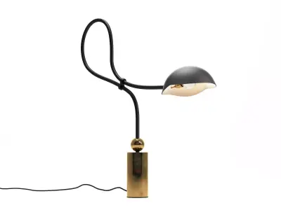 Curved Neck Table Lamp Free 3D model