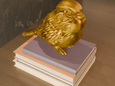 Tit bird decoration 3D print model