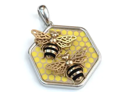 Bee Pendant 3D print model